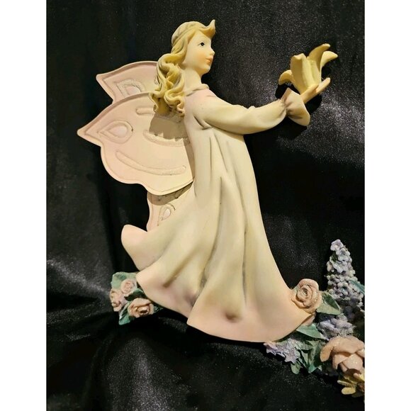 Set Of 2 Flower Fairy Pixie Wall Hangings Garden Angels 10x12” 2005 Art Deco - Picture 6 of 10